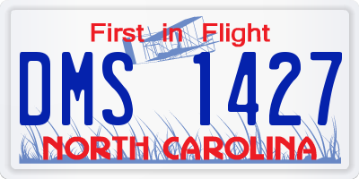 NC license plate DMS1427