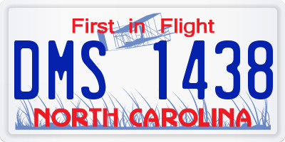 NC license plate DMS1438