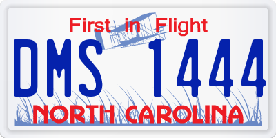 NC license plate DMS1444