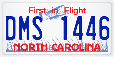 NC license plate DMS1446