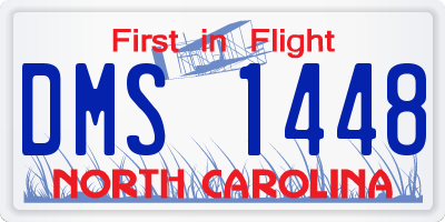 NC license plate DMS1448