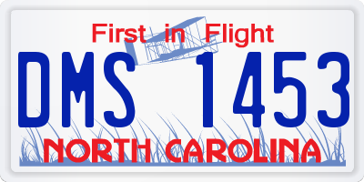 NC license plate DMS1453
