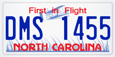 NC license plate DMS1455