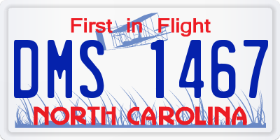 NC license plate DMS1467