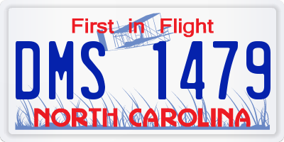 NC license plate DMS1479