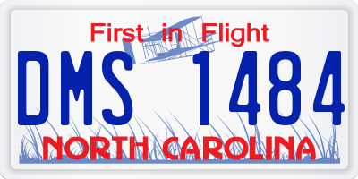 NC license plate DMS1484
