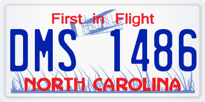 NC license plate DMS1486