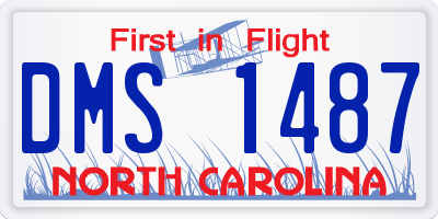 NC license plate DMS1487