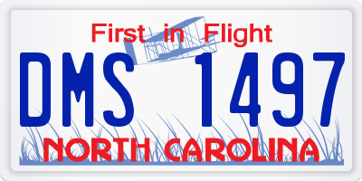 NC license plate DMS1497