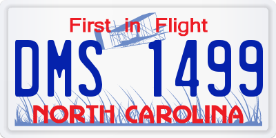 NC license plate DMS1499