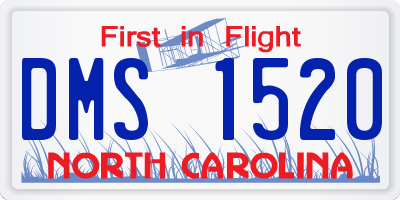 NC license plate DMS1520