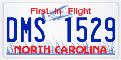 NC license plate DMS1529