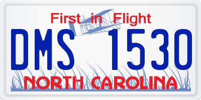 NC license plate DMS1530