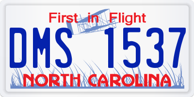 NC license plate DMS1537