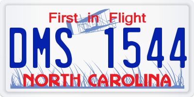 NC license plate DMS1544