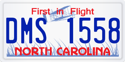 NC license plate DMS1558