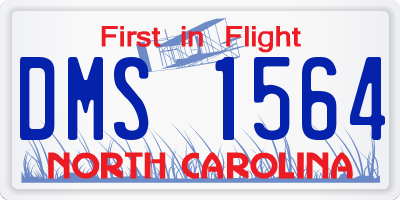 NC license plate DMS1564