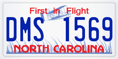 NC license plate DMS1569
