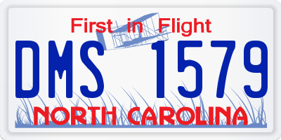 NC license plate DMS1579