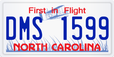 NC license plate DMS1599