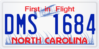 NC license plate DMS1684