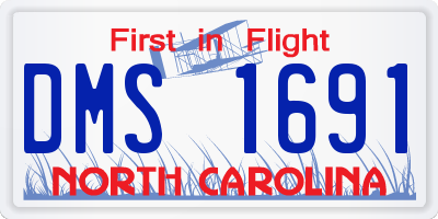 NC license plate DMS1691