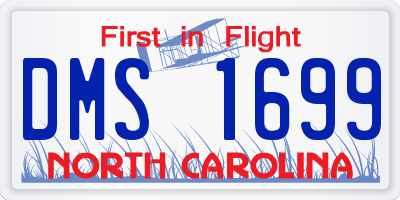 NC license plate DMS1699