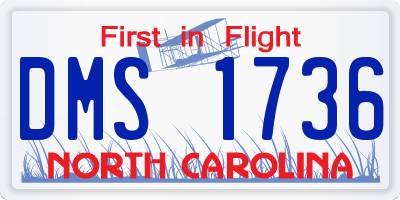 NC license plate DMS1736