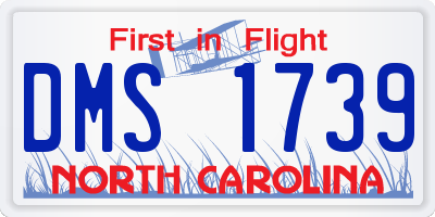 NC license plate DMS1739