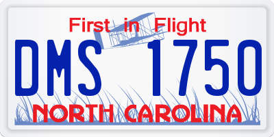 NC license plate DMS1750