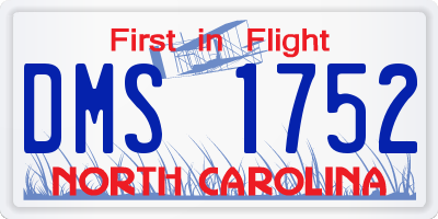 NC license plate DMS1752