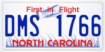 NC license plate DMS1766