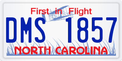 NC license plate DMS1857
