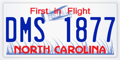 NC license plate DMS1877