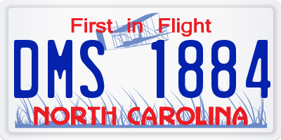 NC license plate DMS1884