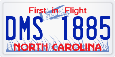 NC license plate DMS1885