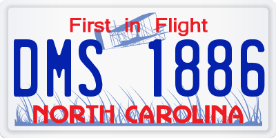 NC license plate DMS1886