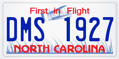 NC license plate DMS1927