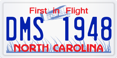 NC license plate DMS1948