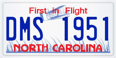 NC license plate DMS1951