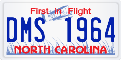 NC license plate DMS1964