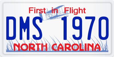 NC license plate DMS1970