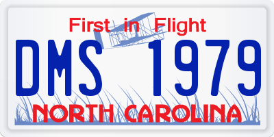 NC license plate DMS1979