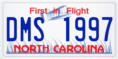 NC license plate DMS1997