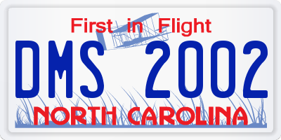 NC license plate DMS2002