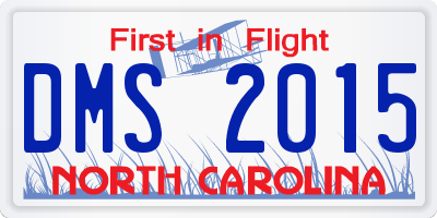 NC license plate DMS2015