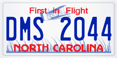 NC license plate DMS2044