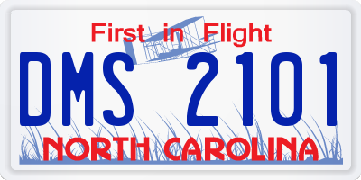 NC license plate DMS2101