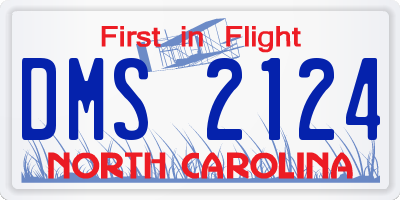 NC license plate DMS2124