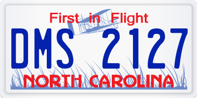 NC license plate DMS2127